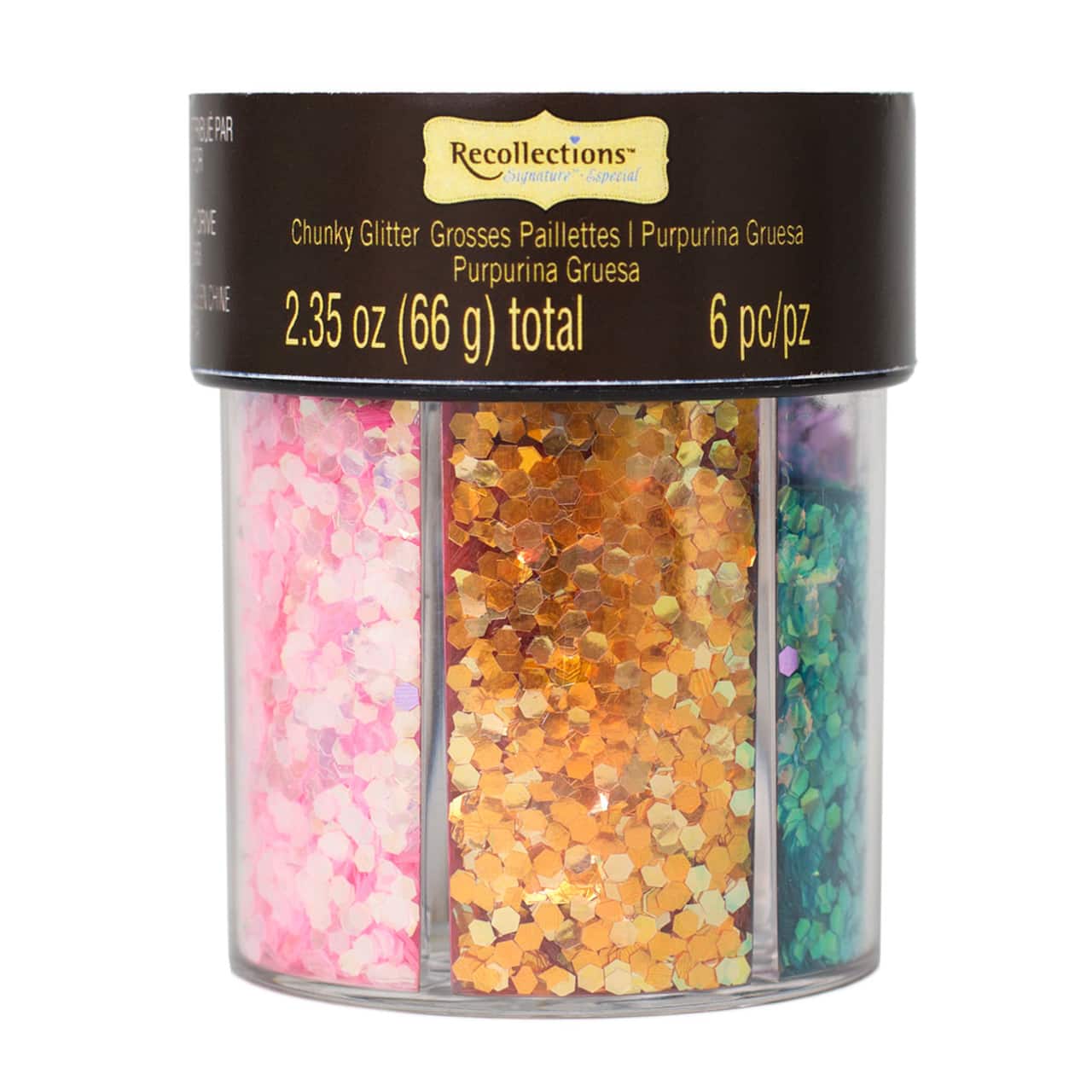 12 Pack: Signature™ Pastels Chunky Glitter Caddy by Recollections™